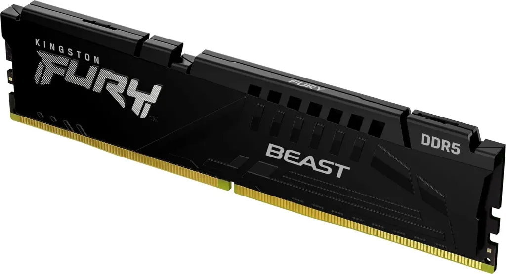 Kingston Fury Beast 16GB DDR5 6000MT/s CL36 EXPO Support Performance Desktop RAM Module – High-Speed Overclocking, Low Latency, Enhanced Stability for AMD Systems