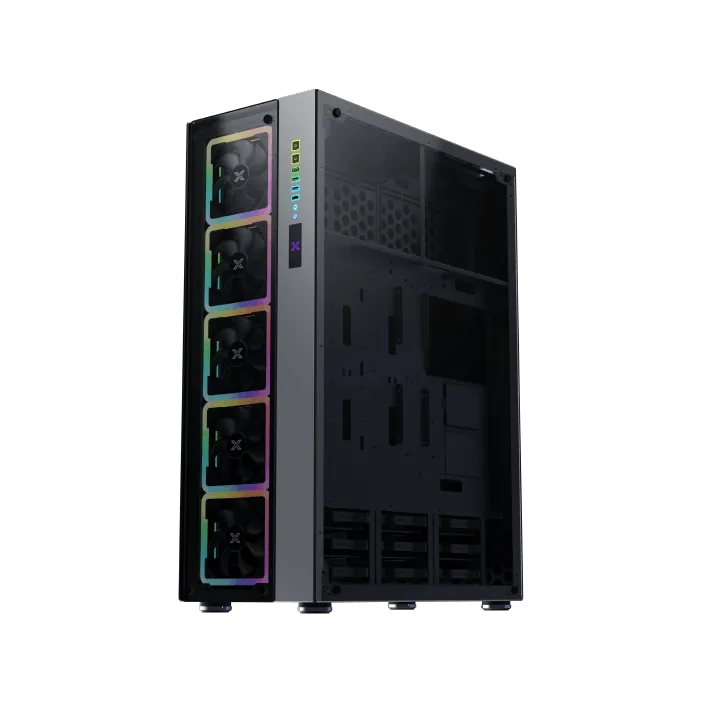 Xigmatek ELYSIUM II EATX Full Tower Case, 4x Tempered Glass, 23x Fan Supports, 9x Std Expansion Slots, 16x Drive Bays, Motherboard Supports Upto SSI EEB/CEB & E-ATX, PSU Supports Upto 240MM, Black