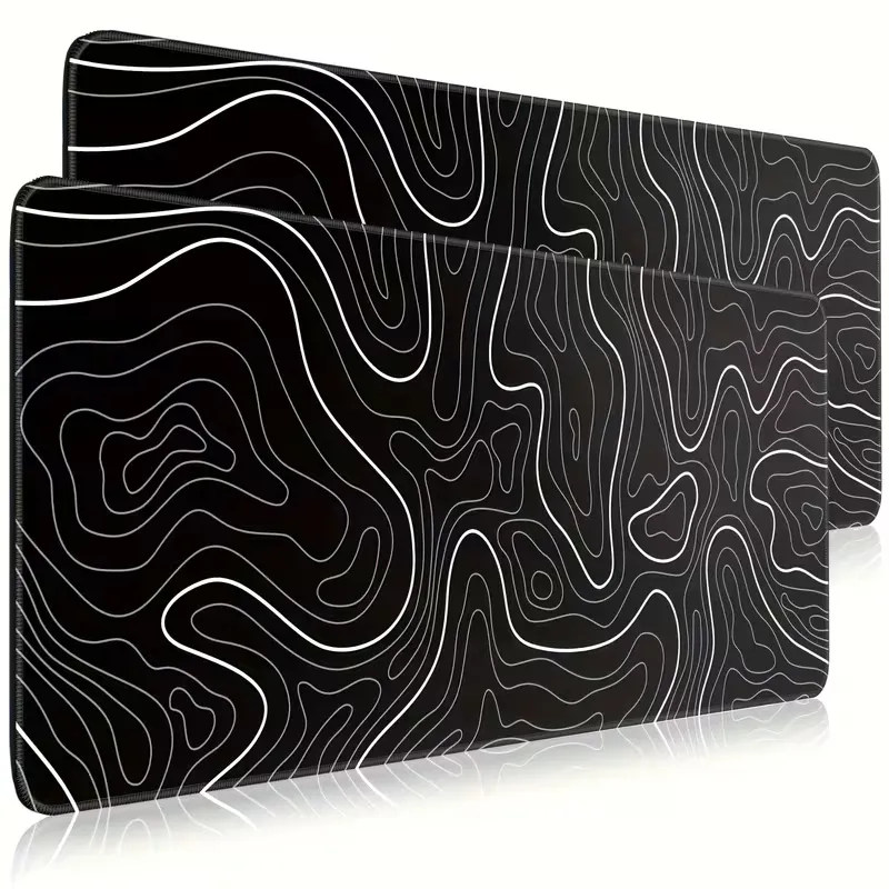 Mouse Pad Topographic White Topographic Contour