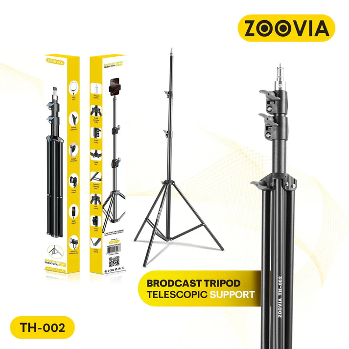 [th002] ZOOVIA – TH-002 | Enhanced 2.1M Heavy-Duty Studio Tripod
