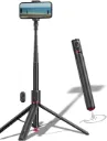 ZOOVIA 70" Automatic Pop-up Selfie Stick, Auto-Open Tripod Stand with Magnetic Remote, Compatible with Android 5.0 & iOS 5.1, 360° Rotatable, One-Piece Design Portable Travel Tripod for Vlog/Video Recording TH-005