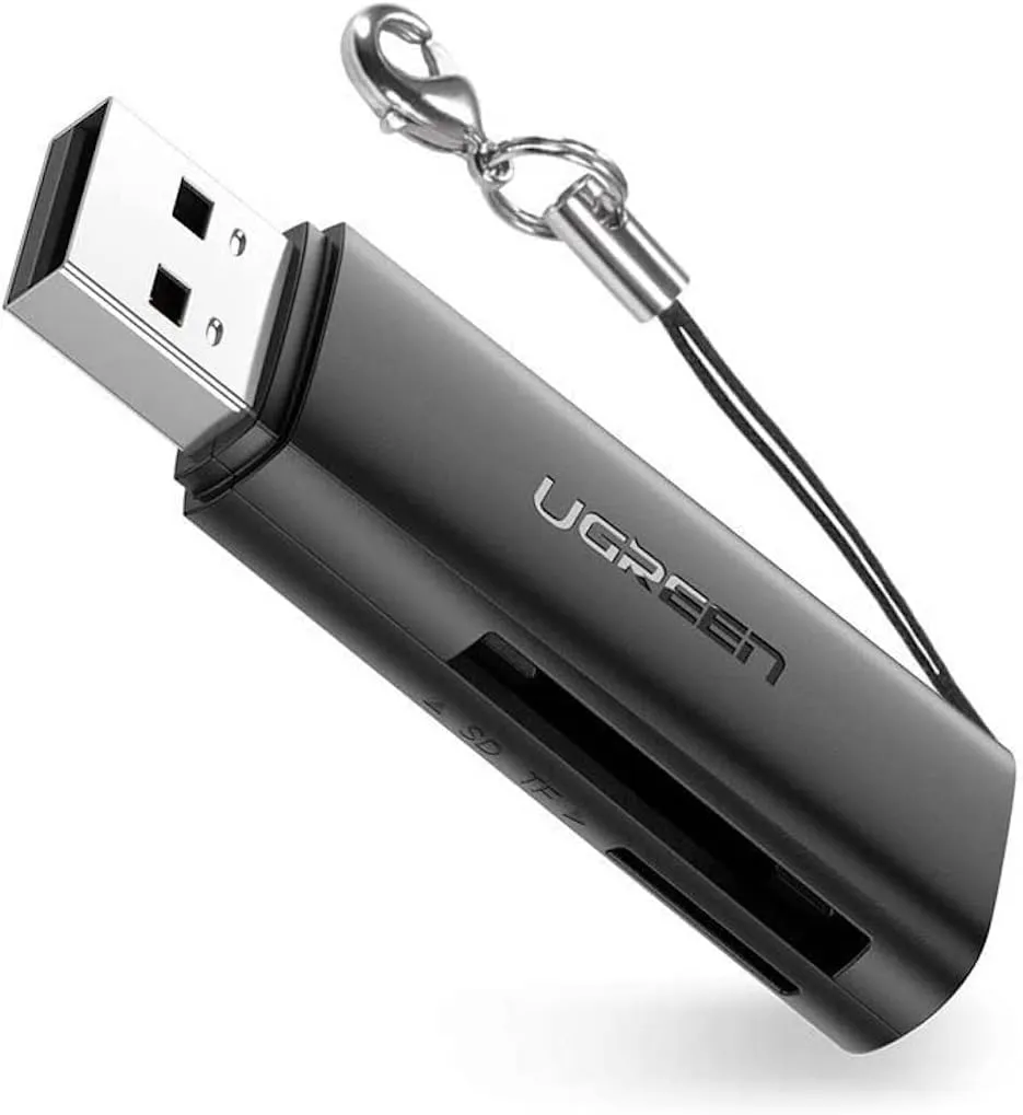 UGREEN 80191 CM304 2-in-1 USB-C/USB-A 3.0 SD/TF Multifunction Card Reader (Black)