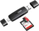 UGREEN 80191 CM304 2-in-1 USB-C/USB-A 3.0 SD/TF Multifunction Card Reader (Black)