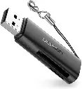 UGREEN 80191 CM304 2-in-1 USB-C/USB-A 3.0 SD/TF Multifunction Card Reader (Black)