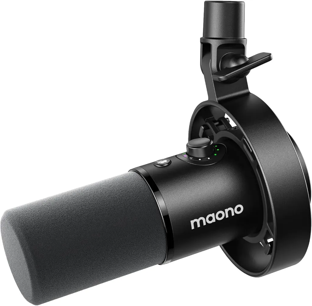 MAONO PD300X Podcast Mikrofon- Streaming Mikrofon mit Geräuschunterdrückung, 192kHz/24Bit Hi-Fi Audio, Link Software, USB/XLR Verbindung. Dynamisches Mikrofon für Podcasting,Streaming,Aufnahmen