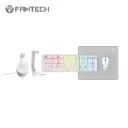 Fantech P51 5in1 Power Bundle Set Gaming Keyboard, Mouse, Headset, Mousepad, Headphone Stand - WHITE