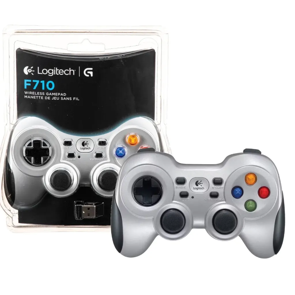 Logitech F710 Wireless Gamepad features a 2.4 GHz wireless connection, dual vibration feedback & 4 switch Dpad. Use with Android TV & Steam Big Picture. Buy now. Logitech G F710 Wireless Gamepad in SILVER.