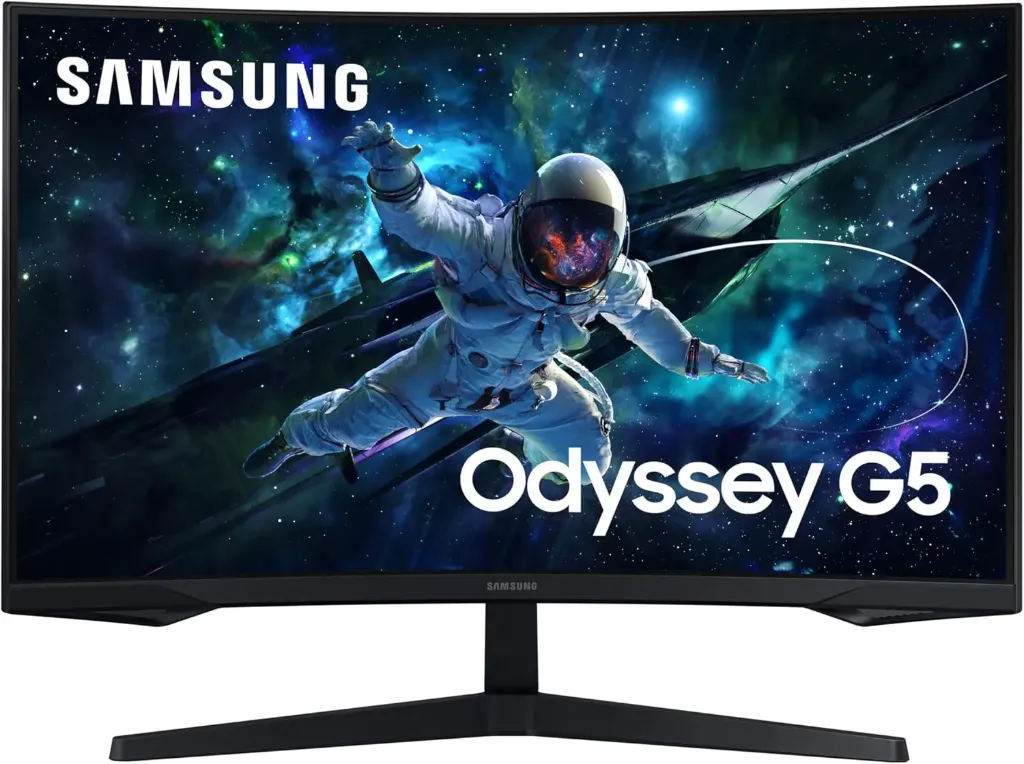 Samsung Odyssey G5 G55C 32" Curved Gaming Monitor QHD 2560×1440 -165Hz - 1ms MPRT VA Panel - Curved 1000R HDR10 - AMD FreeSync - HDMI / DisplayPort