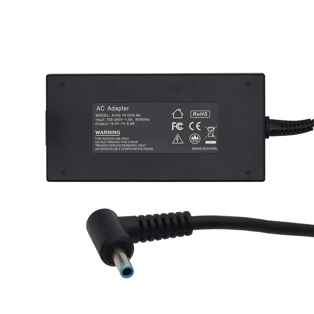 HP 135W 19.5V 6.9A AC Adapter Laptop Charger Blue Tip Replacement for HP Pavilion, Envy, Spectre x360, Omen, ZBook,Notebook 14 15 17,Elitebook 840 G5 Power Cord/Power Supply