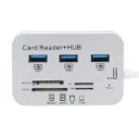 7-in-1 USB-C Hub with 3-Port USB- Expansion & SD/TF/MMC/.2 Memory Card Reader - USB-C 3.0 Peripheral Adapter for PC, Laptop, External Drive, Compatible for USB- Devices
