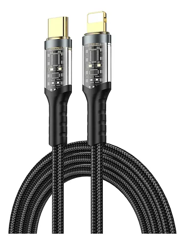 Joyroom S-A12 Interstellar Series 30W Fast Charging Cable Type-C to Lightning Data & Power Cable 1.2 Meter Durable Flexible Design - Black