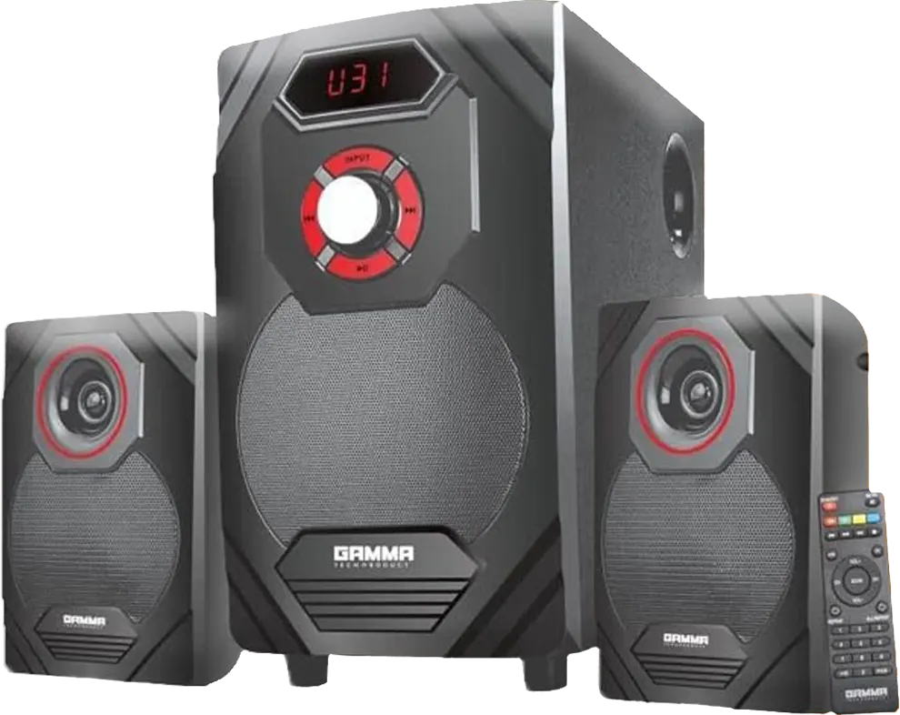 [4410] Gamma Subwoofer Speakers, Bluetooth, USB Port, Black, GT-4410