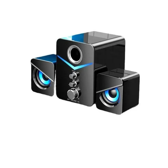 KISONLI T007 (copy)Kisonli U-3100 USB 2.1 Speaker – Subwoofer + Satellites with RGB Lighting, 3W + 2×2W, AUX & USB Input
