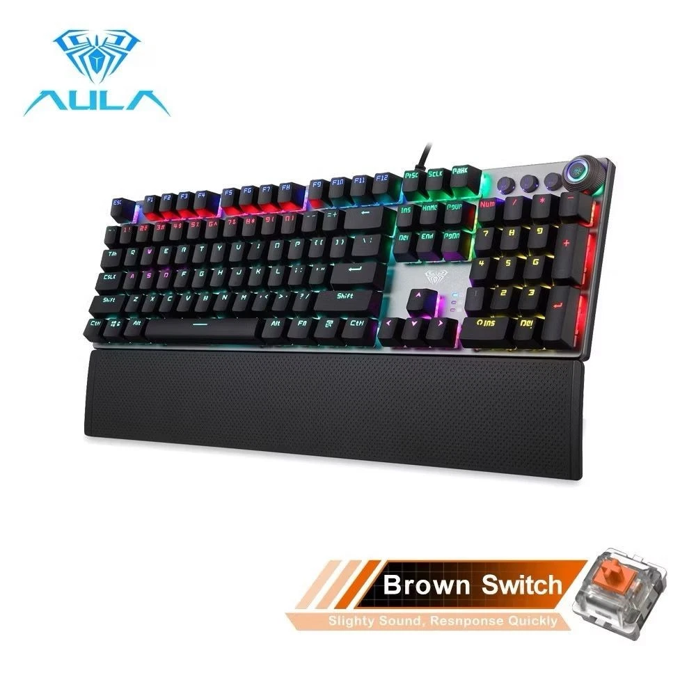 Aula F-2088 Wired mechanical gaming keyboard with Browen Switch