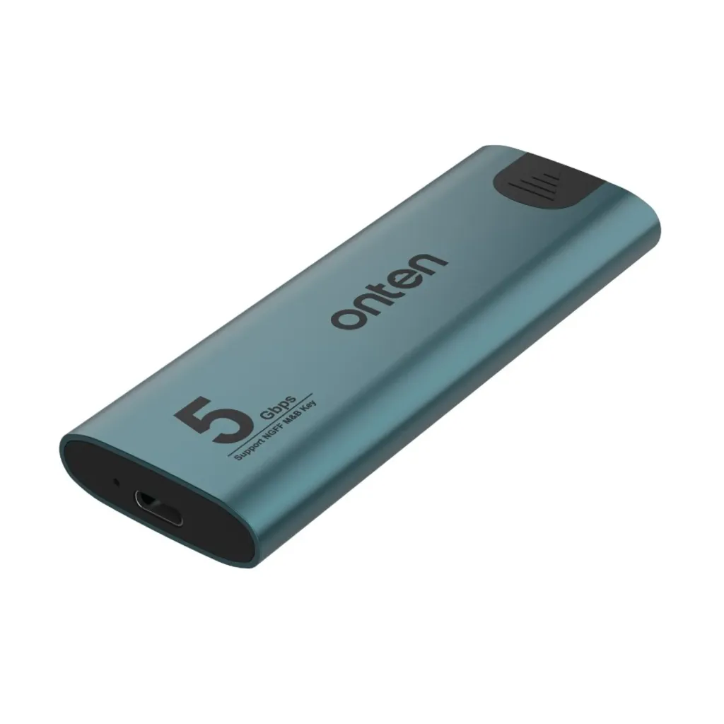 ONTEN UCA321 M.2 NGFF SSD Enclosure 5Gbps USB-A/USB-C – Dark Cyan