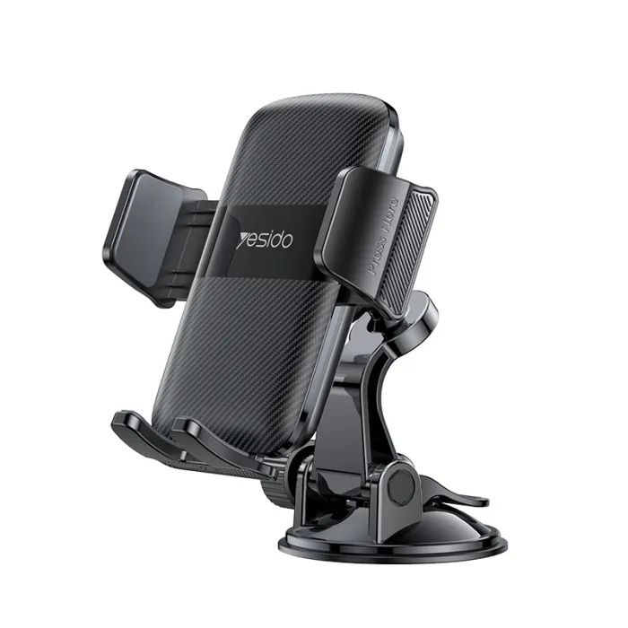 Yesido C175 One-Touch 360° Mini Suction Cup Car Phone Holder – Black