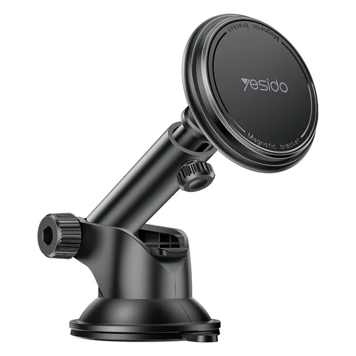 Yesido C269 Magnetic Suction Cup Car Phone Holder with Telescopic Rod – Black