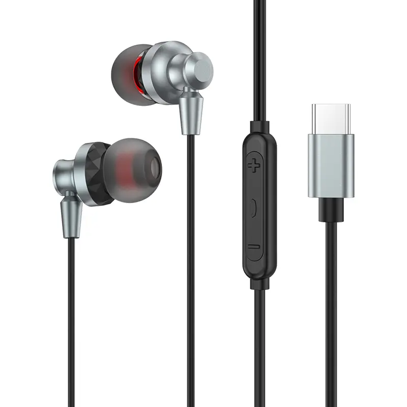 SENDEM G40T USB-C In-Ear Headphones with Microphone - Soft Rubber Earbuds for Comfort