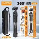 plokama PK 9970 Video Camera Tripod 360 Degree Up to 180cm for Professional Photography Sessions Content Creators Video Compatible with Mobile Phones and Cameras with Bluetooth