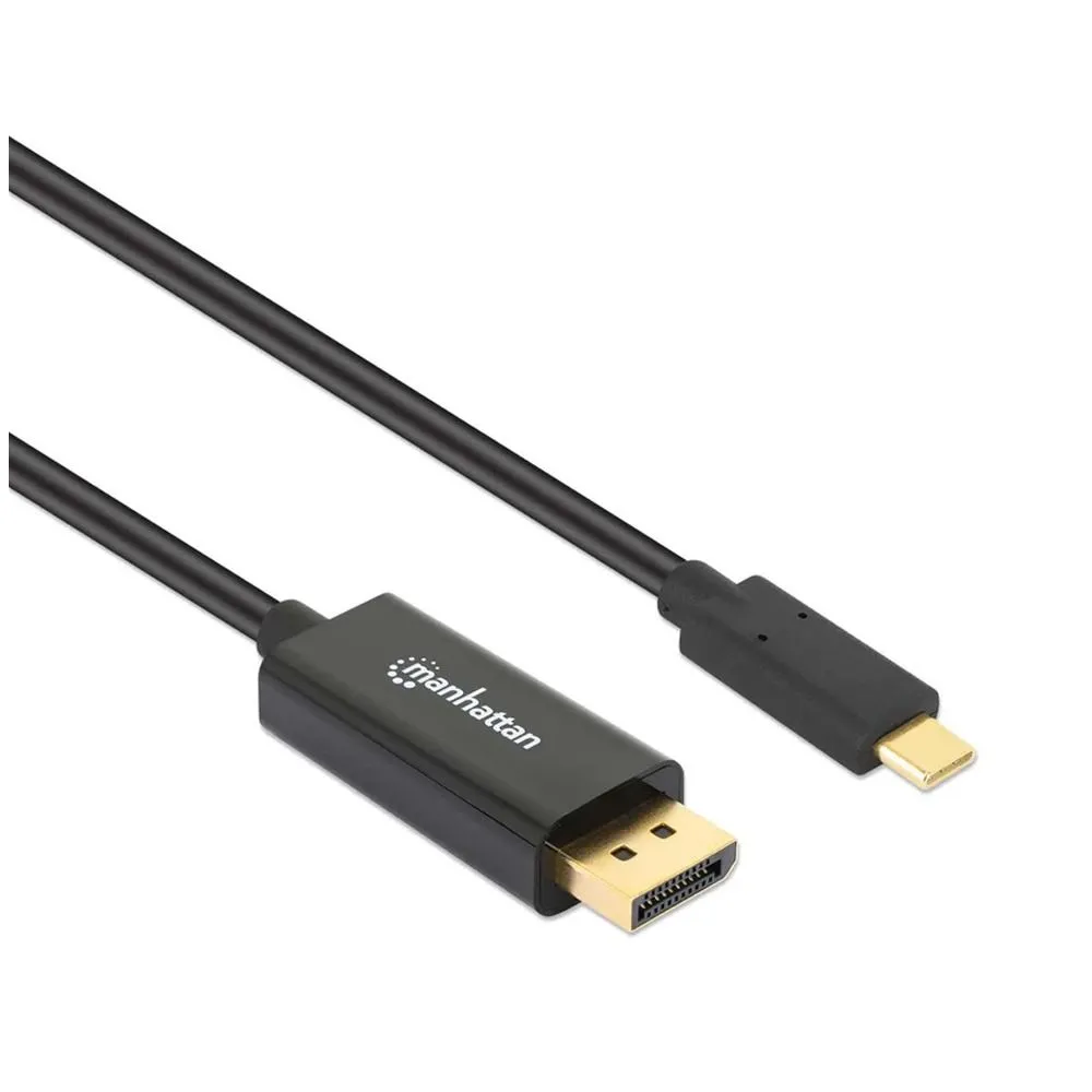 [CV-19-7] Manhattan USB Type-C-Male To DisplayPort-Male Cable 1m - Black