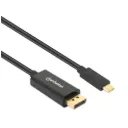 Manhattan USB Type-C-Male To DisplayPort-Male Cable 1m - Black