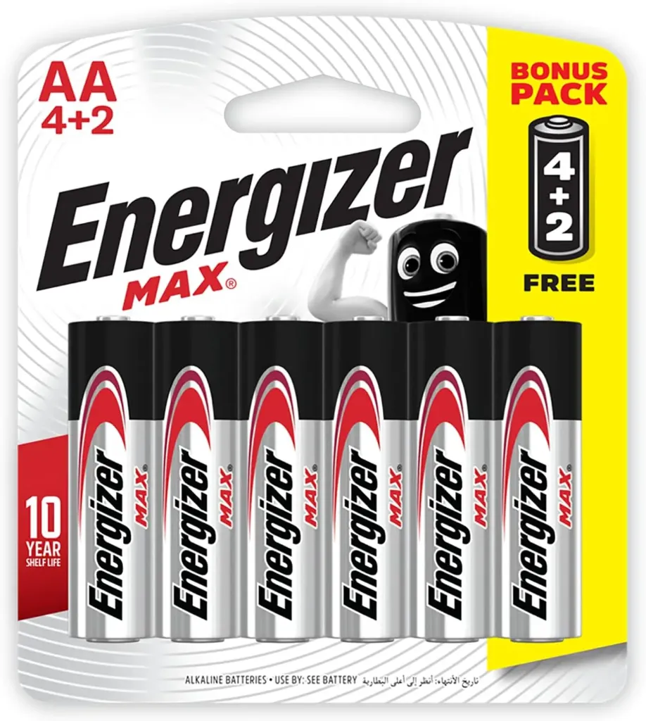 Energizer Max Alkaline AAA Batteries - Pack of 6