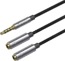 Yesido YAU27 Audio Splitter Cable, 3.5mm Adapter to 2 Headphone Ports, Suitable for Audio Sharing, Practical Design, 30 cm Length, Durable and Easy to Use