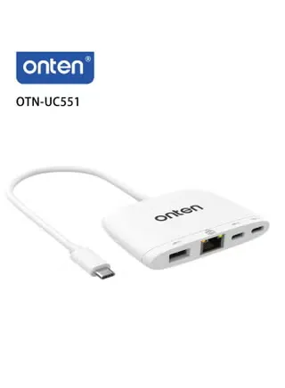 Onten OTN-UC551 4-in-1 USB-C to Gigabit Ethernet Adapter