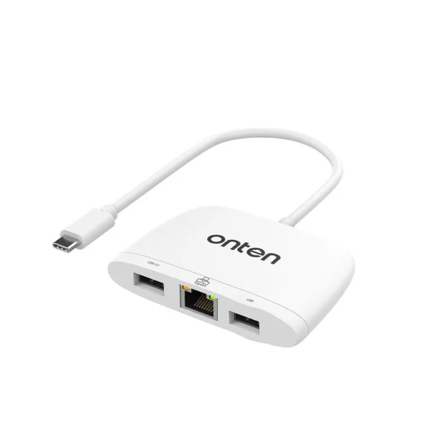 Onten OTN-UC552D 3-in-1 USB-C to Ethernet Adapter