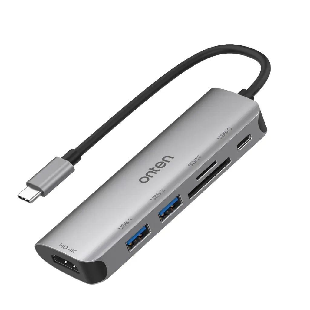 Onten(OTN-UC122) 6 in 1 USB-C to Multi-function Docking Station