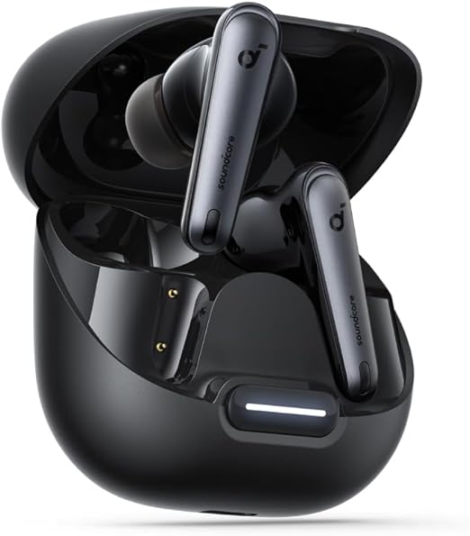[Liberty 4 NC] Soundcore by Anker Liberty 4 NC Wireless Noise-Cancelling Earbuds, 98.5% Noise Reduction, Adaptive Noise Cancelling to Ears, Hi-Res Sound, 50H B, Wireless Ch, Bluetooth 5.3,18 Month Warranty