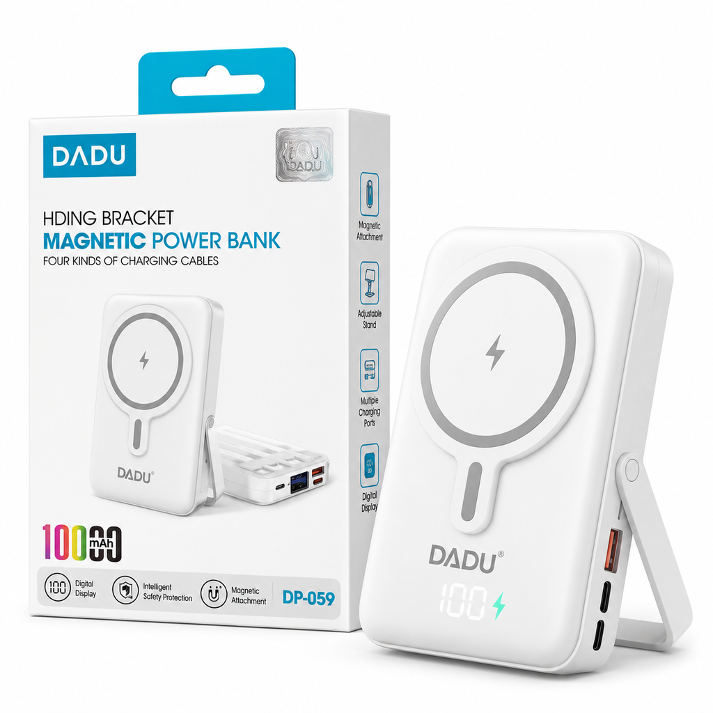 10000mAh Magnetic Wireless Power Bank  15W PD Fast Charging - DP-059 - Black