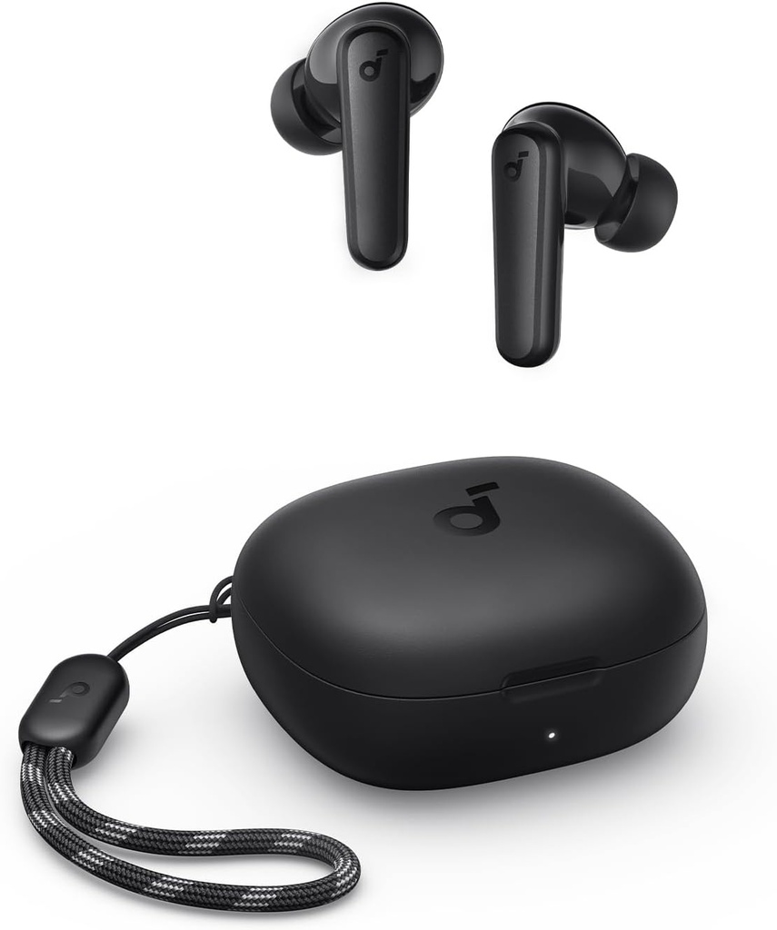 soundcore by Anker R50i VI True Wireless Earbuds, 10mm Drivers with Big Bass, Bluetooth 5.3, 30H Long Playtime, Water-Resistant, 2 Mics for AI Clear Calls, 22 Preset EQs, Black - 18 Months Warranty