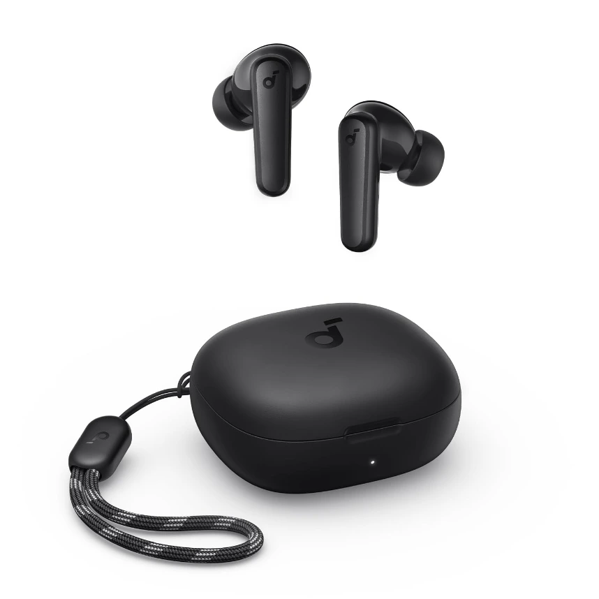 soundcore by Anker R50i VI True Wireless Earbuds, 10mm Drivers with Big Bass, Bluetooth 5.3, 30H Long Playtime, Water-Resistant, 2 Mics for AI Clear Calls, 22 Preset EQs, Black - 18 Months Warranty