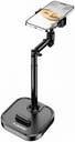PLOKAMA DT-100 Adjustable Desktop Phone Holder Stand - 360° Rotatable, Extendable to 41cm