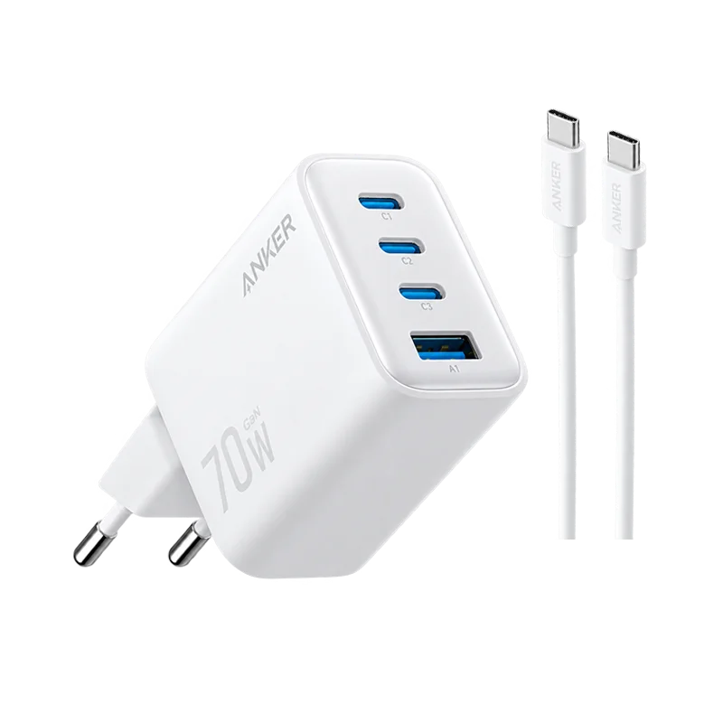 Anker Zolo 70W 4-Port PD 3.0 Charger – White