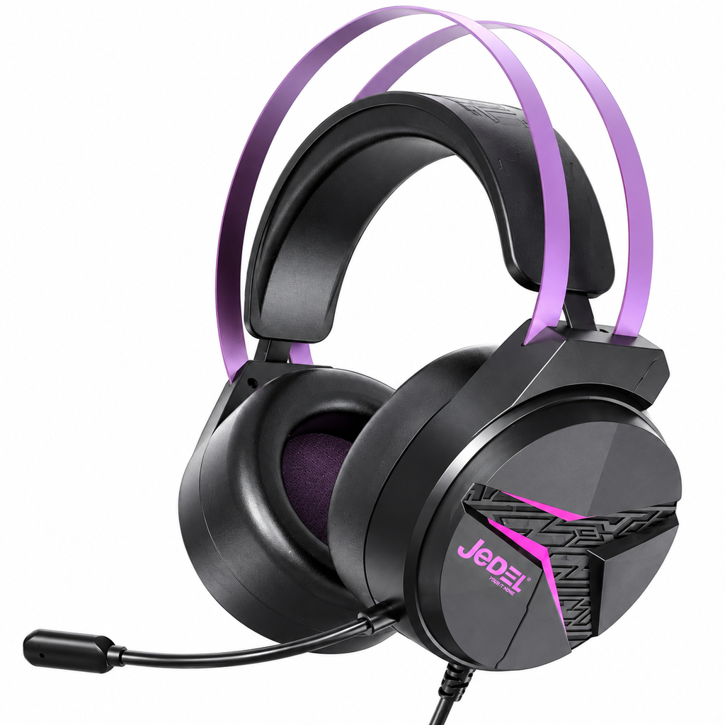 Voxme V21 USB Wired RGB Gaming Headset – Black