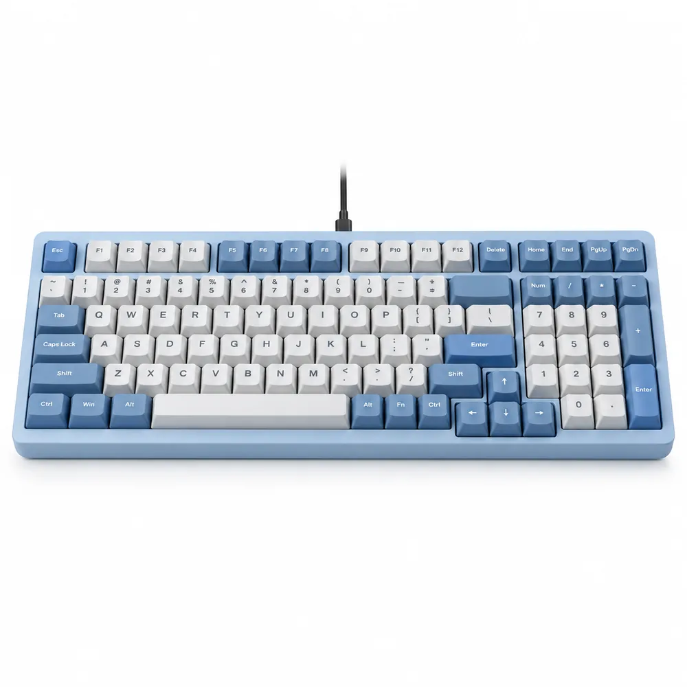 Keyboard Fantech ATOM96 MK890V2 Mizu Mechanical Wired Sky Blue Taro Switch