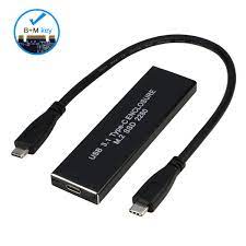 RACK Type-C NVMe PCIe SSD Enclosure – NVMe M-Key to USB Type-C Adapter Case, 10Gbps USB 3.1 Gen2 High-Speed Solid State Drive Adapter