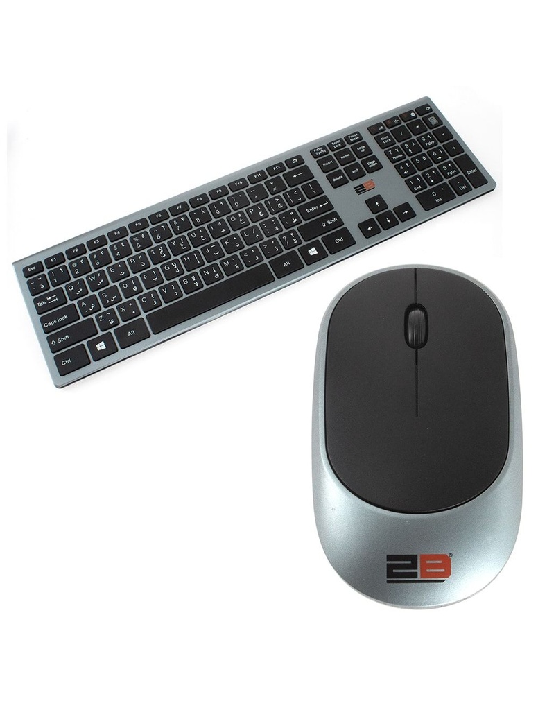 Keyboard & Mouse Combo KB306 Wireless Gray Black