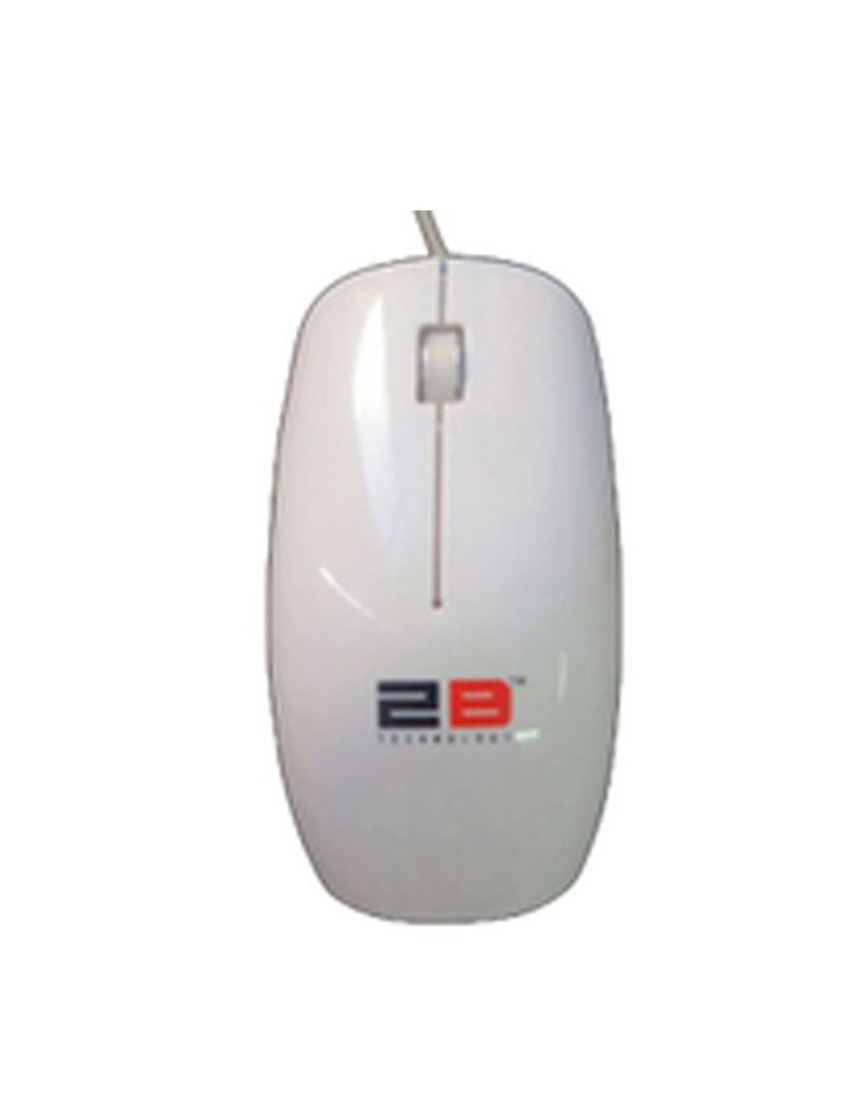 Mouse 2B MO17W Piano Finishing Wired White