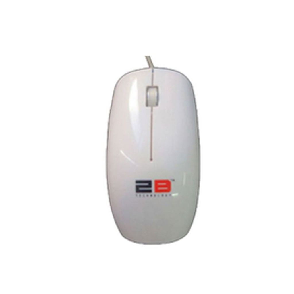 Mouse 2B MO17W Piano Finishing Wired White