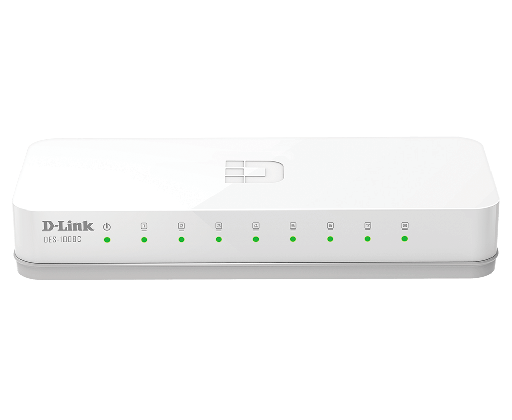 مبدّل شبكة D-Link DES1008C، 8 منافذ