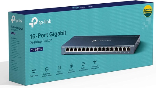 مبدّل شبكة TP-Link TL-SG116، 16 منافذ