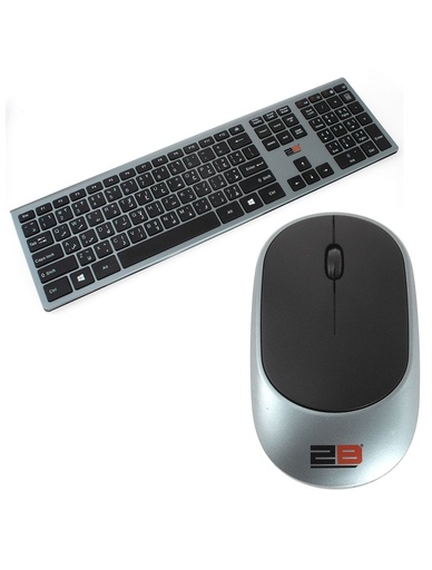 Keyboard & Mouse Combo KB306 Wireless Gray Black