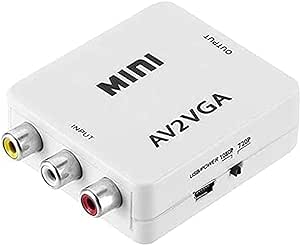 AV to VGA Video Converter AV2VGA Box AV RCA CVBS to VGA Video Converter Audio Converter