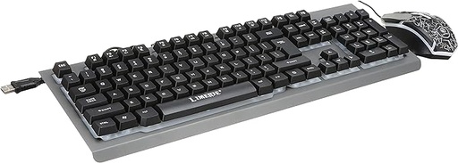 Limeide t23 metal-luminous gaming mouse and keyboard combo - multi color