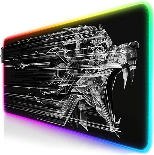 TITANWOLF Rubber Base RGB Gaming Mouse Pad (800 x 300mm, Multicolor)