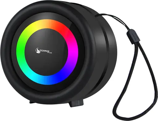 GigamaxPlus GM-03 Rechargeable Portable Wireless Speaker, Colorful LED Light, Bluetooth 5.0, Multi-color