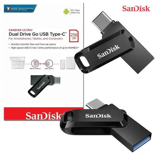 SanDisk Ultra Dual Drive Go 256GB USB Type C Pendrive for Mobil